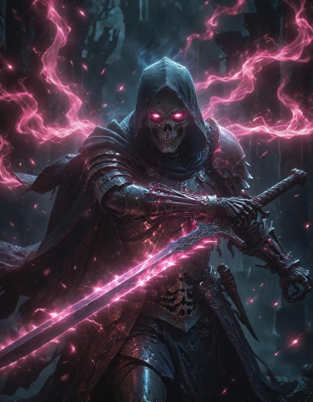 death knight with Purple sword